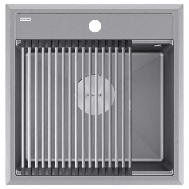 Кухонная мойка PAULMARK STEPIA-50 PM115051-GRM (серый/серый металлик)