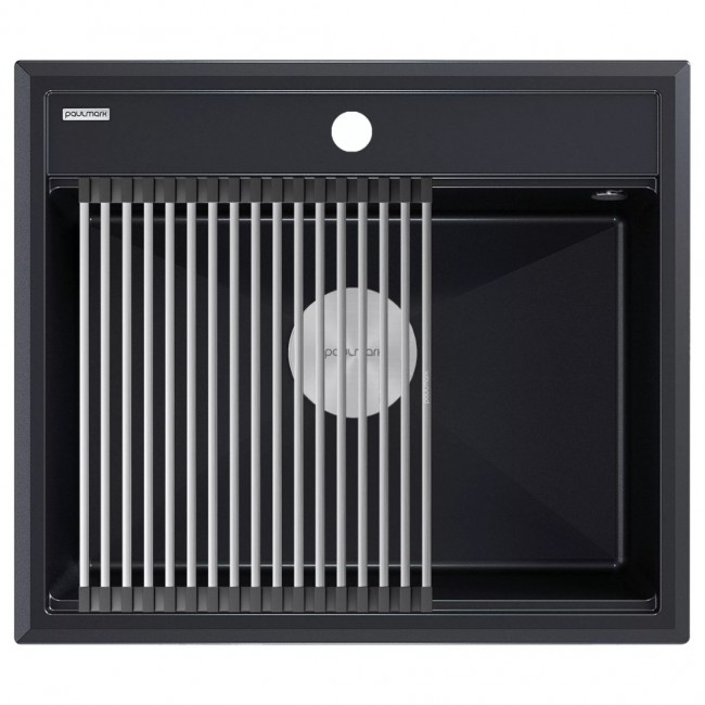 Кухонная мойка PAULMARK STEPIA 60 PM115951-BLM (черный/черный металлик)