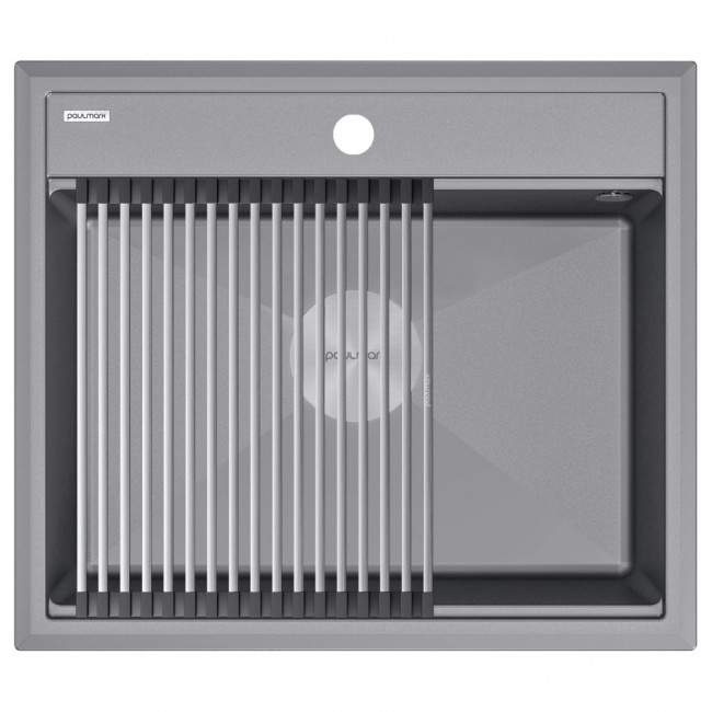 Кухонная мойка PAULMARK STEPIA-60 PM115951-GRM (серый/серый металлик)