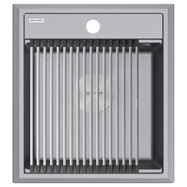 Кухонная мойка PAULMARK STEPIA 45 PM114651-GRM (серый/серый металлик)
