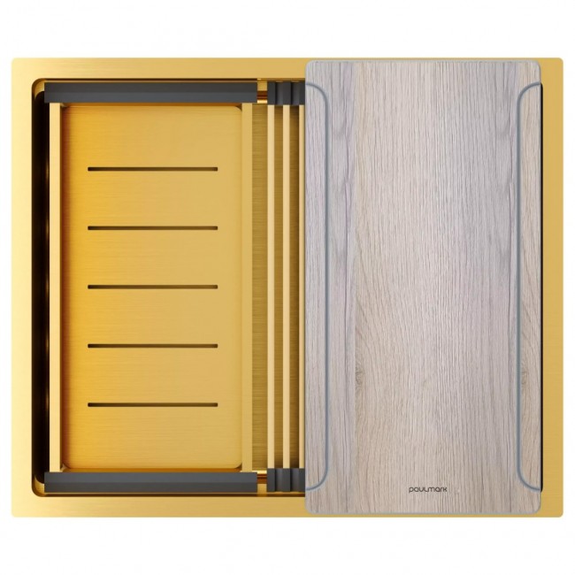 Кухонная мойка PAULMARK NEXT-MULTI SINK 54 UNI PM785445-BG (золото/брашированное золото)
