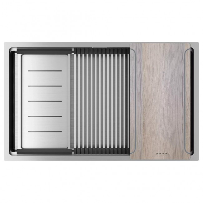 Кухонная мойка PAULMARK NEXT-MULTI SINK 74 UNI PM787445-BS (брашированная сталь)