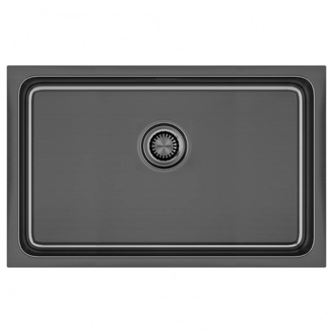 Кухонная мойка PAULMARK VISTA 74 PM307444-GM (черный/вороненая сталь)