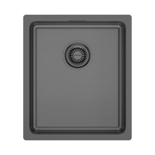 Кухонная мойка PAULMARK VISTA PM904438-GM (вороненая сталь)