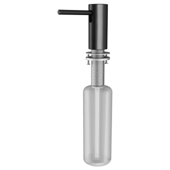 Дозатор для жидкого мыла  PAULMARK STORK D006-GM (черный/вороненая сталь)