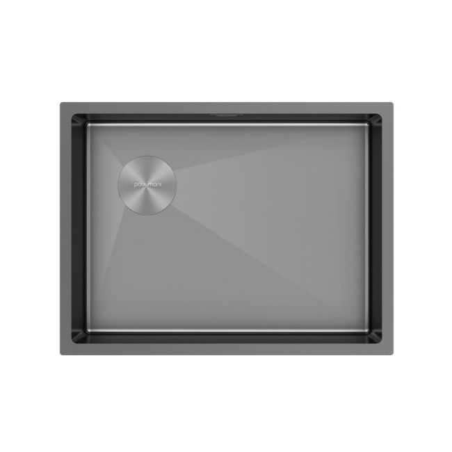 Кухонная мойка PAULMARK NEXT-SKEW 58-L UNI PM885844-L-GM (вороненая сталь)